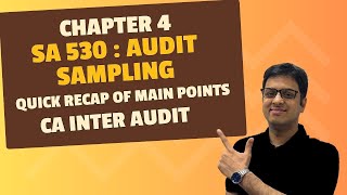 QUICK RECAP : Ch 4 - Audit Sampling | CA Inter Audit
