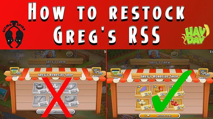 Hay Day Update-How to Restock Greg's RSS!!