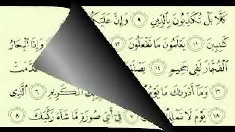 82  سورة الإنفطار تلاوة الشيخ ماهر المعيقلي مع الآيات