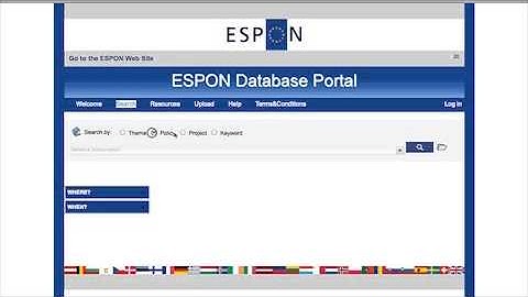 ESPON Tools - Database for Scientists