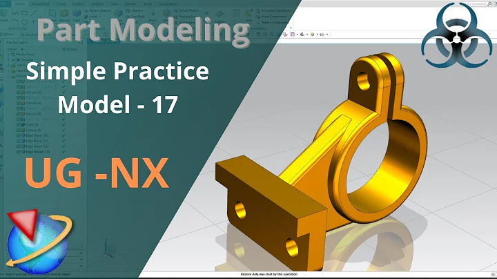 Siemens Unigraphics NX-Basic Part modeling Example 17 for beginners