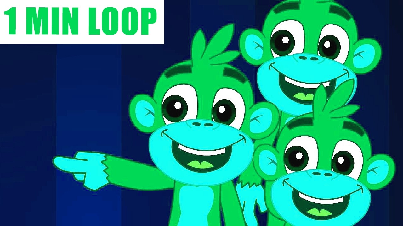 🎶 Five Little Monkeys Remix 🐒 | [1 MIN LOOP] Fun Sound Beats & Happy Nursery Rhymes @MonkeyRhymesHub