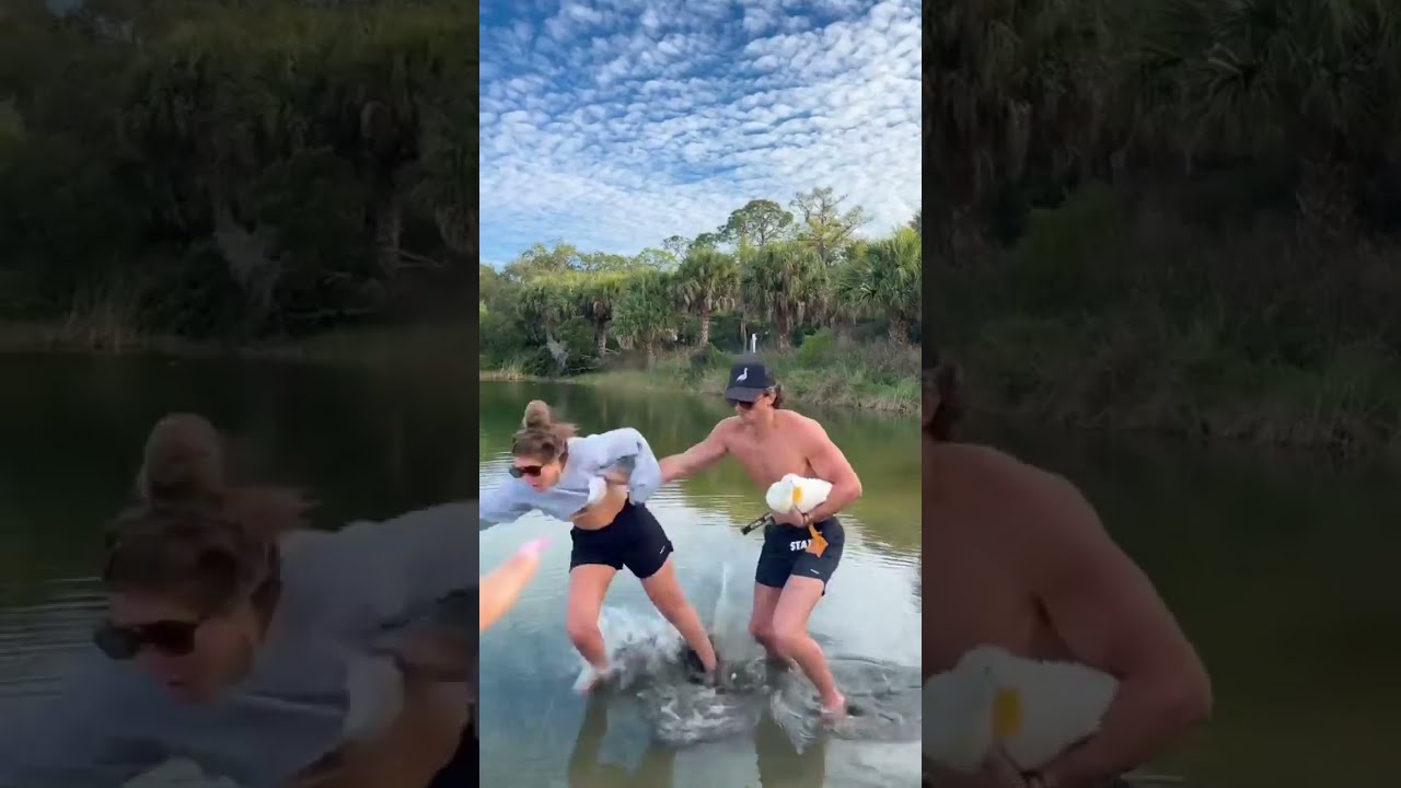 SCARED MY SISTER USING A ALLIGATOR 