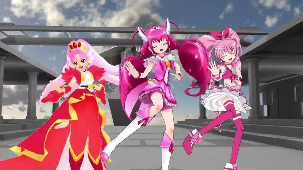 MMD Precure] Cure Happy.Cure Melody.Cure Scarlet - SHOOTING STAR