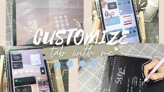 Customize Aesthetic Tab With Me🖌🎨 | Widgets & Canva Homepage Wallpapers (Tab S7) + Free Templates 🎫☁ screenshot 5