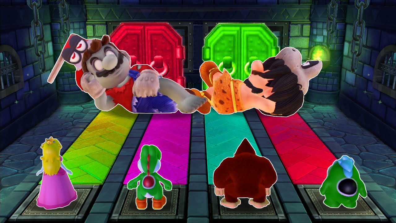 マリオパーティ10』ミニゲームピーチVsヨッシーVsドンキーコングVs