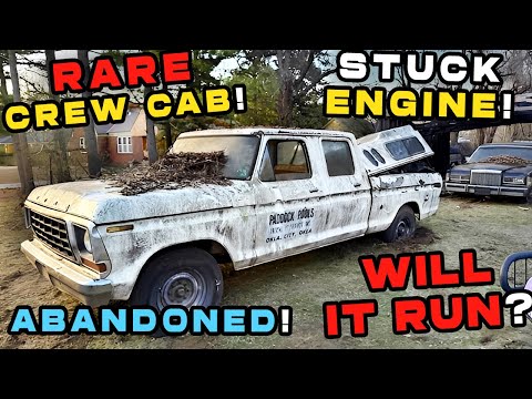 ABANDONED 1978 F250 CREW CAB! Will It Run?! The engine is STUCK! Abandoned for decades!