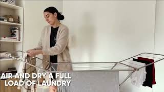 SG Traders Clothes Drying Rack - Winged Clothes Airer 18m Laundry Dryer Rack Clothes Drying Stand