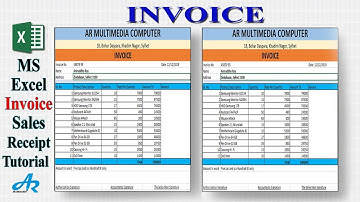 MS Excel Tutorial : Create an Invoice Using Microsoft Excel 2019| Sales Receipt In MS Excel BY AR