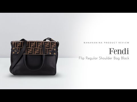 Banananina Product Review: Fendi Flip Regular Shoulder Bag Black