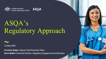 Webinar - ASQA’s Regulatory Approach
