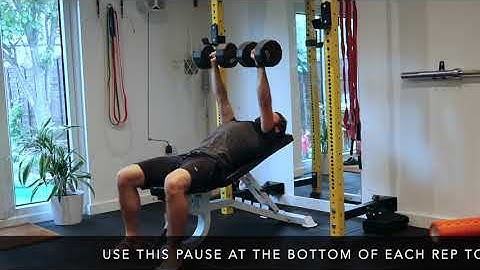 Incline Dumbbell Chest Press Tutorial - Patrick MoJo PT - Exercise Library