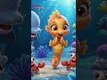 Little Seahorse & Friends | Cute Ocean Cartoon Song | #Shorts