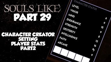Souls Like Tutorial Part 29 | Character Creator Setting Player Stats Part 2| Unreal Engine 5