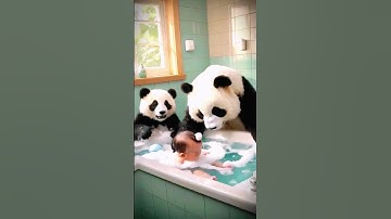 Wherever there Is Bottled milk there are baby pandas | pand #shorts #shortfeed