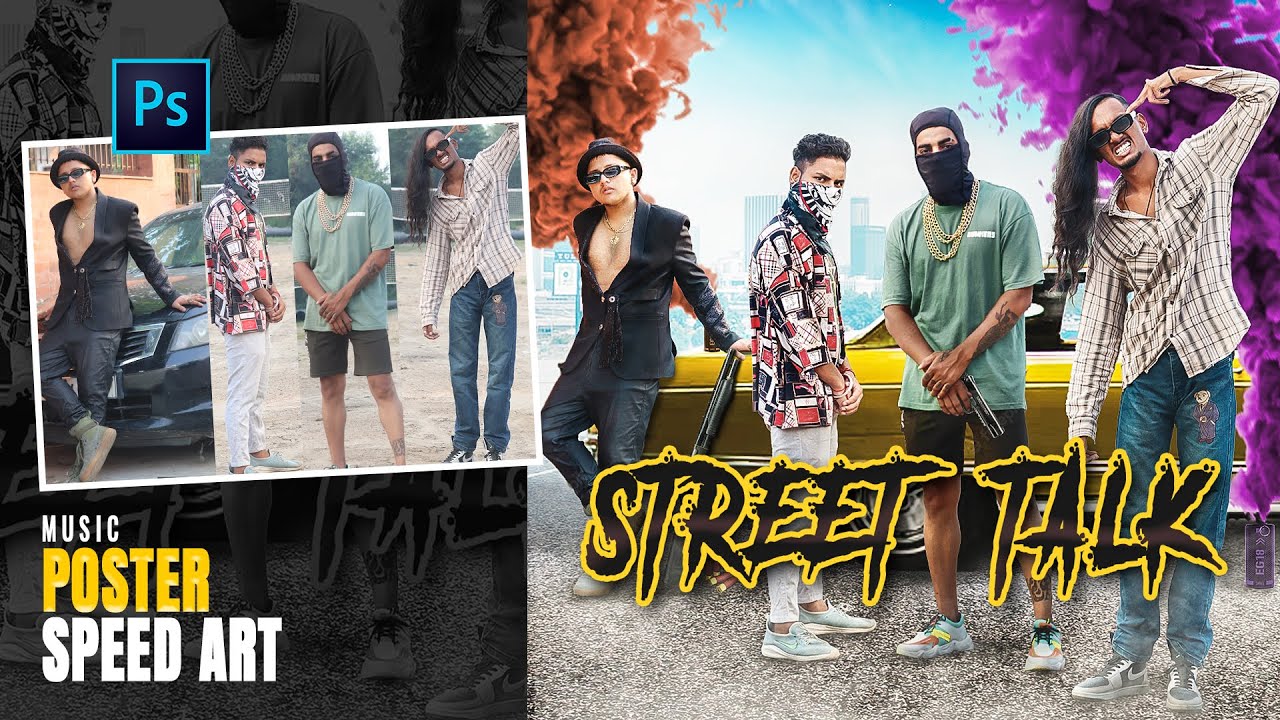 Music Video Poster Design | Photoshop Manipulation Tutorial | Speed Art