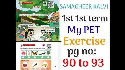 SAMACHEER KALVI 1st 1st term ENGLISH My PET pg.no.90 to 93