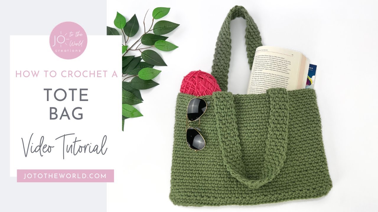 Easy Tote Bag - Free Crochet Pattern + Video Tutorial