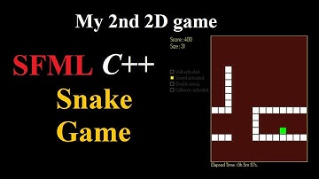 My 2nd SFML 2D game coded in C++ : Snake Game (version1)