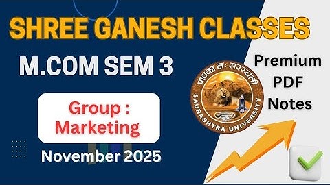 Title:📘 M.Com Marketing Premium PDF – For Saurashtra & NM University Students