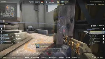 krimz dance after the triple - fnatic vs Penta on inferno - ESL ESEA EU Pro League S2 W6