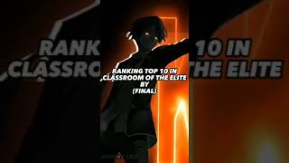 Ranking top 10 in classroom of the elite by Deception