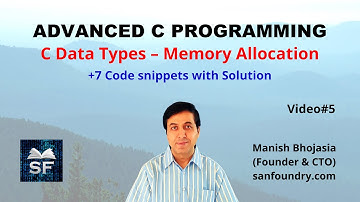 C Data Types - Memory Allocation (+7 Code Snippets with Solution) | Sanfoundry