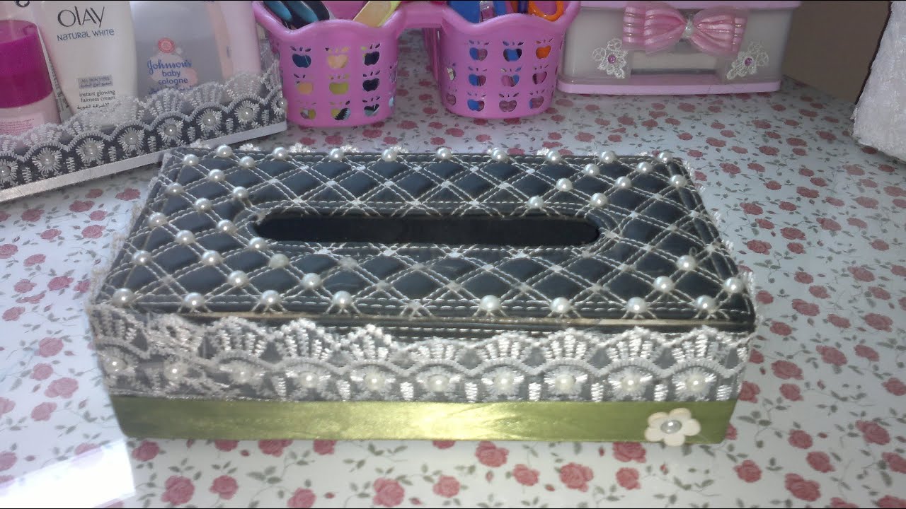 طريقة تزيين علب المناديل مع سمر احمد