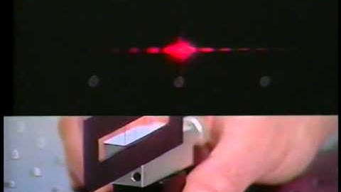 Optics: Fraunhofer diffraction - thin wires | MIT Video Demonstrations in Lasers and Optics