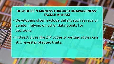 How Does "fairness Through Unawareness" Tackle AI Bias? - Talking Tech Trends