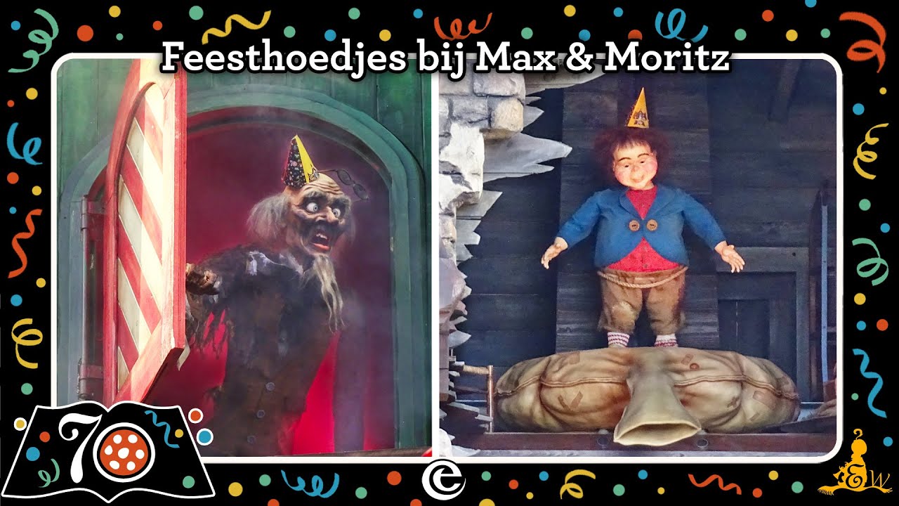 [#Efteling] 🎉 70 jaar: Feesthoedjes bij Max & Moritz