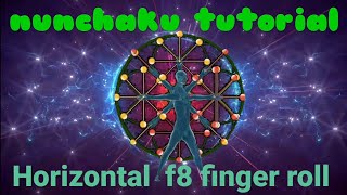 Nunchaku  slow motion tutorial. Horizontal  f8 finger roll