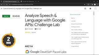 Analyze Speech & Language with Google APIs: Challenge Lab | #qwiklabs | #ARC114