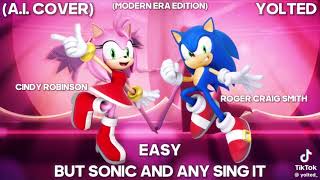 Easy Amy And Sonic Ai Cover