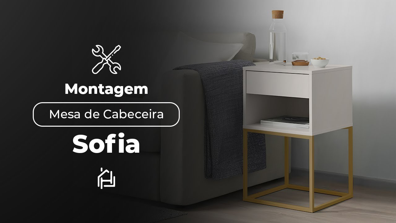 Montagem Mesa De Cabeceira Industrial Sofia - LH Móveis