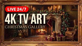 Christmas Village 4K • Gold Frame TV Art Live Stream 24/7 screenshot 2