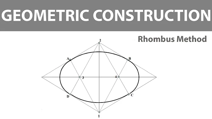 How to draw an Ellipse by the Rhombus Method || Technical Drawing