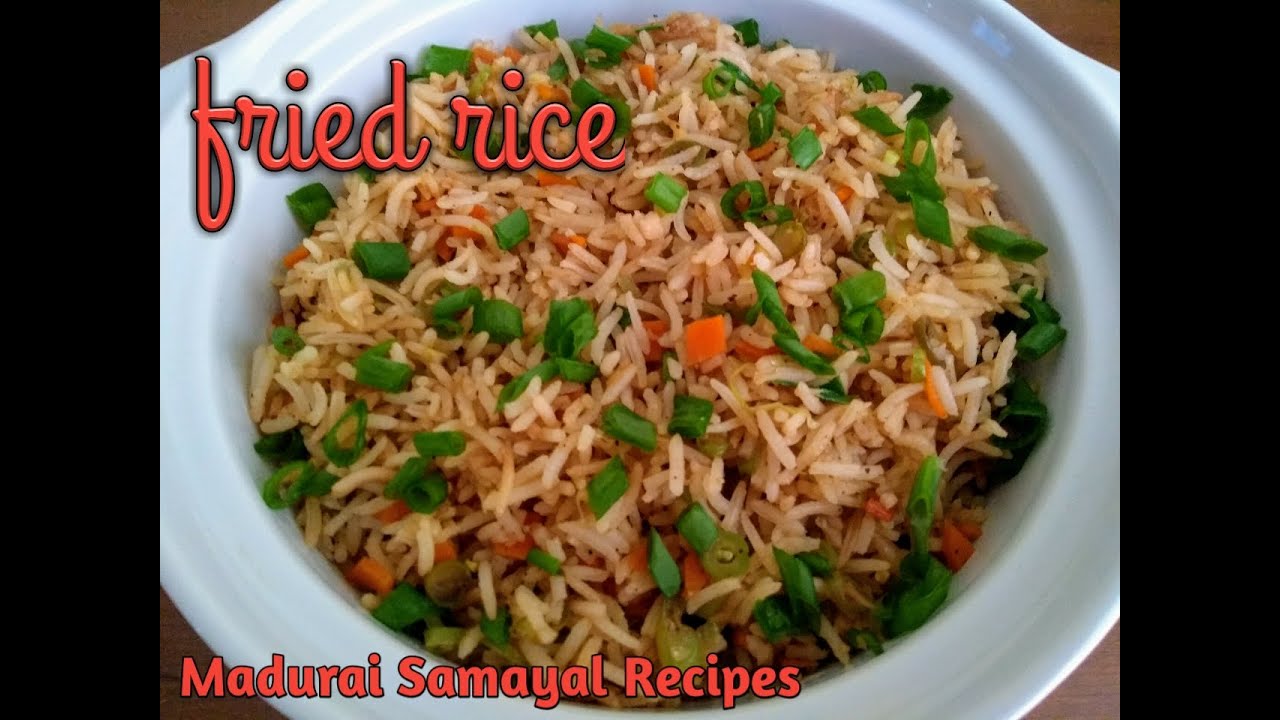Fried rice recipe/ ப்ரைடு ரைஸ்/ Vegetable Fried rice in tamil - YouTube