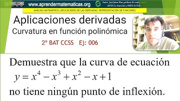 Estudio de la curvatura de una función polinómica. 2 BAT ccss2 006. José Jaime Mas