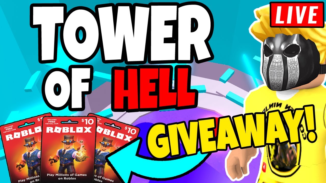 Tower Of Hell With Viewers Robux Giveaway Come Join Youtube - i got 2750 robux youtube