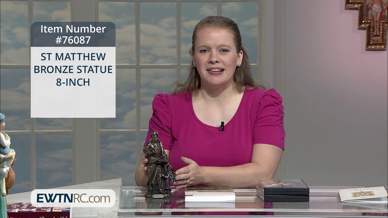 76087_ST MATTHEW BRONZE STATUE-8 INCH