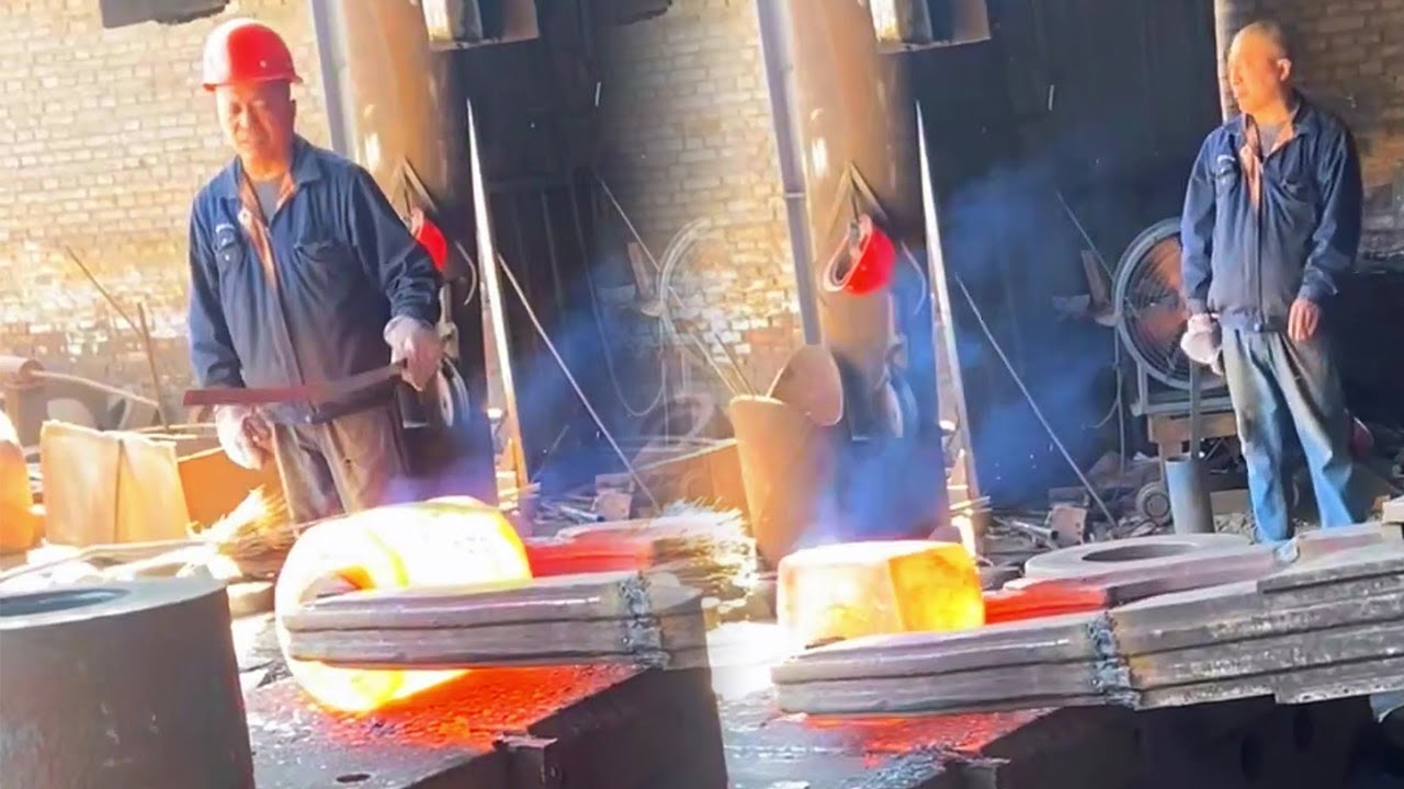 The Process Of Forging Steel Using Giant Hydraulic Hammers Part 523 ...