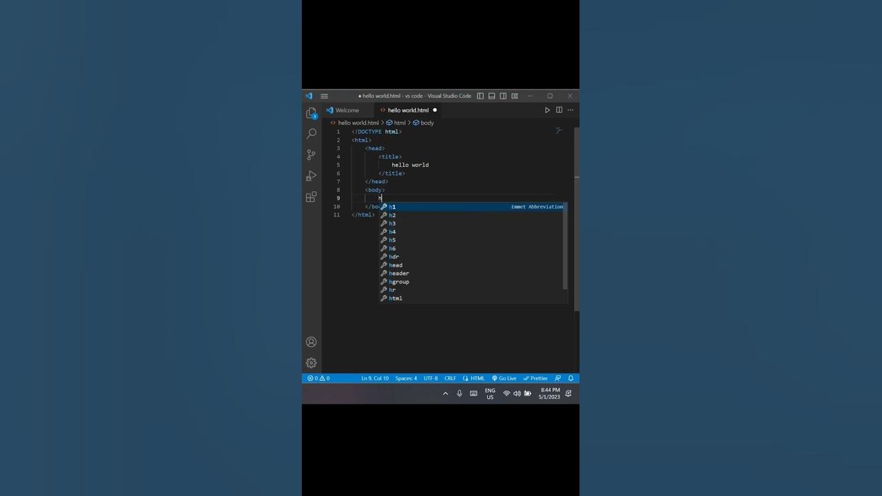 how to make Hello World | learnbushyam | html html5 - YouTube