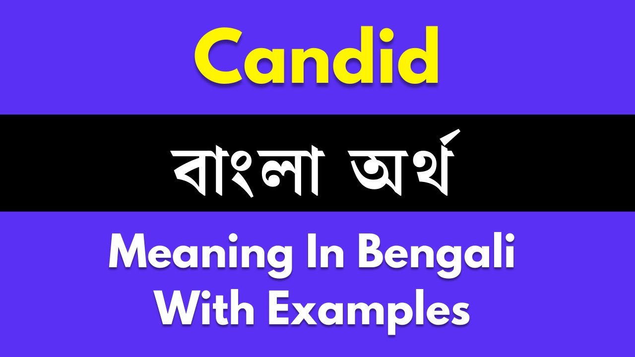 Candid Meaning In Bengali Candid 