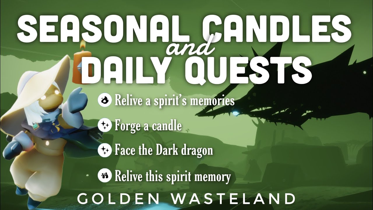 Seasonal Candles + Daily Quest in Golden Wasteland sky children of