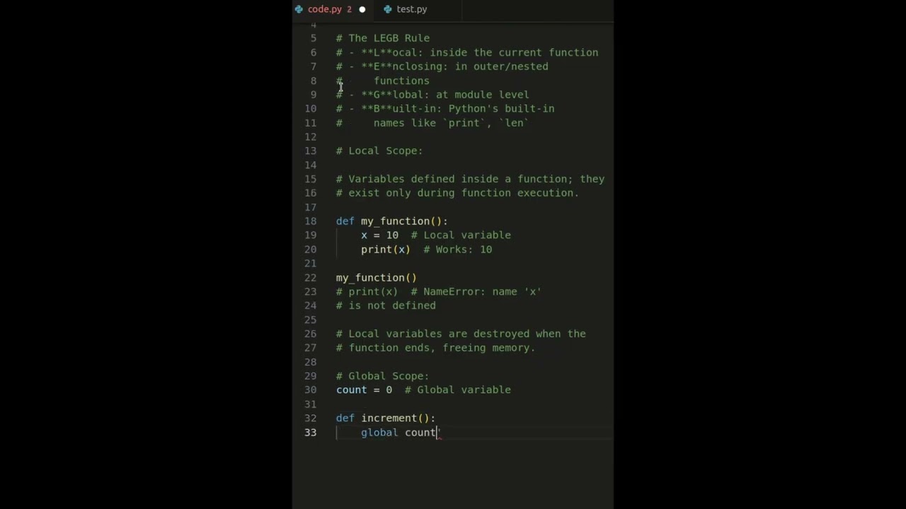 🖥️ Scope of Variables in Python 🚀