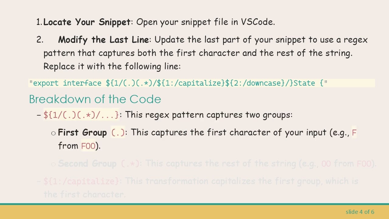 How to Properly Capitalize Module Names in Visual Studio Code Snippets