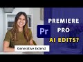 Premiere Pro 2025 AI Update: Generative Extend & Auto Captions