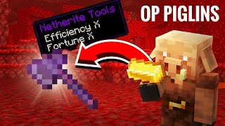 Minecraft, But PIGLINS Trade OP Items hindi Gameplay Hardcore