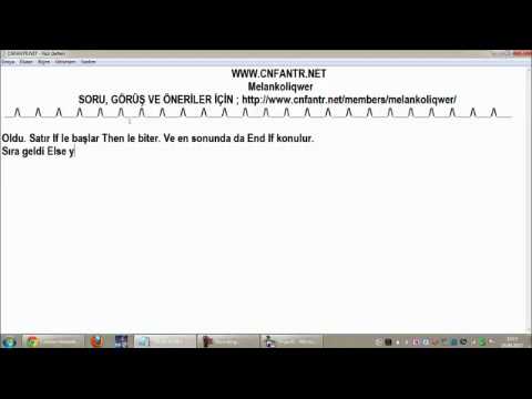 VisualBasic 6.0 If Then Else Anlatım